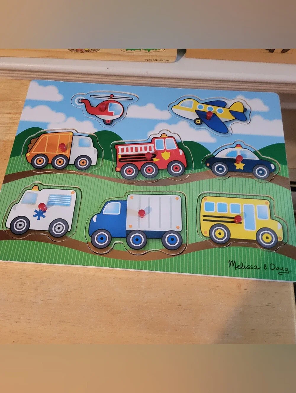 Mixed Lot of 3 Wooden Peg Puzzles Ages 2+ Various Brands Little Hands
